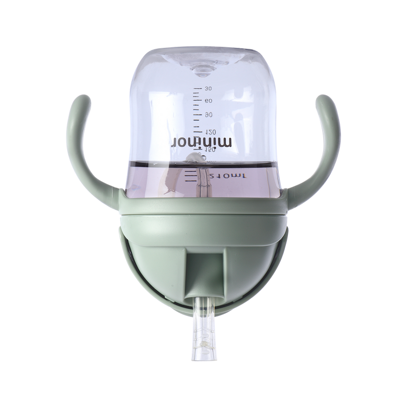 Mininor - Straw Bottle Tritan 220ml Willow Green