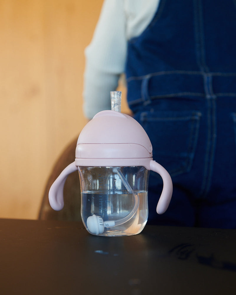 Mininor - Straw Bottle Tritan 220ml Rose