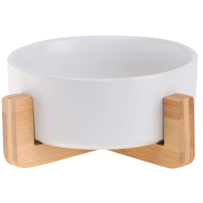 Serenity Bowls: Ceramic Bowl with Bamboo Stand