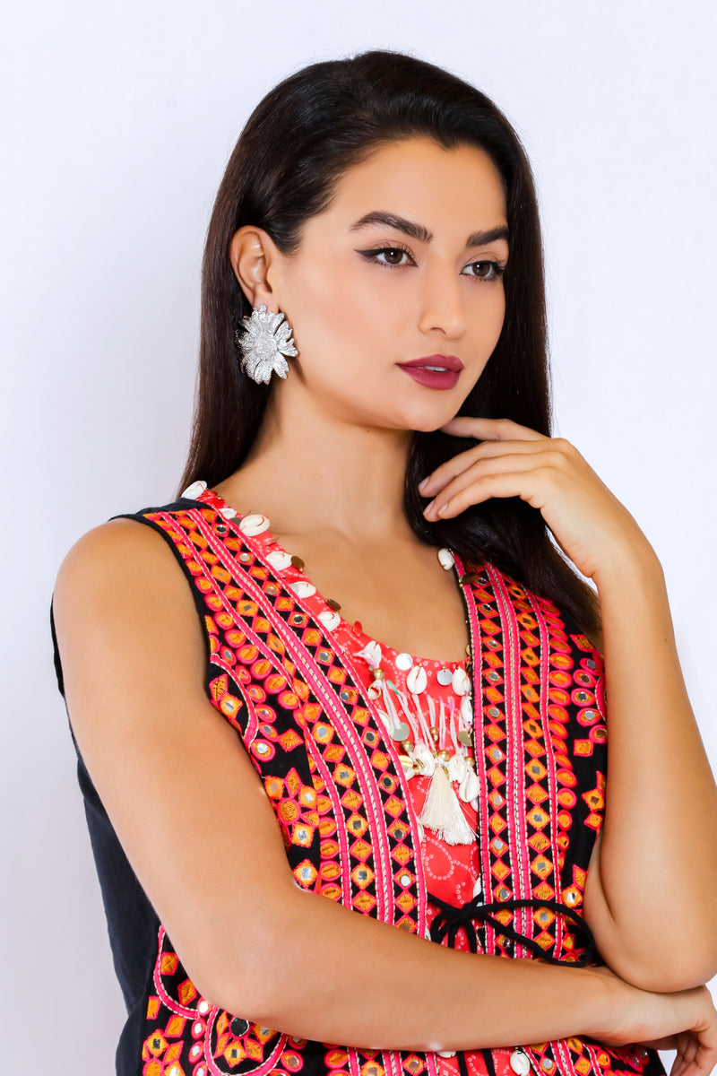 Silver Flower Earrings