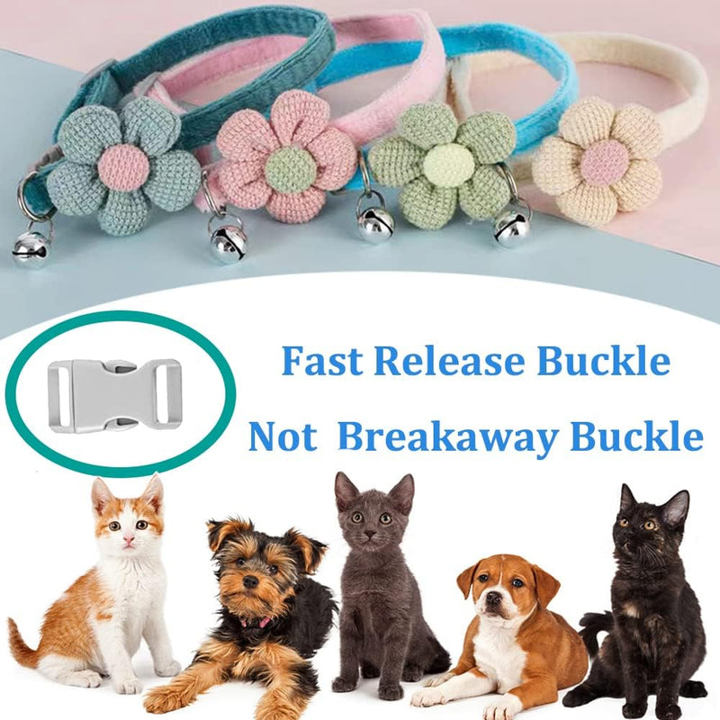 Cozy Blossom Plush Collar (Available colors - White & Green)