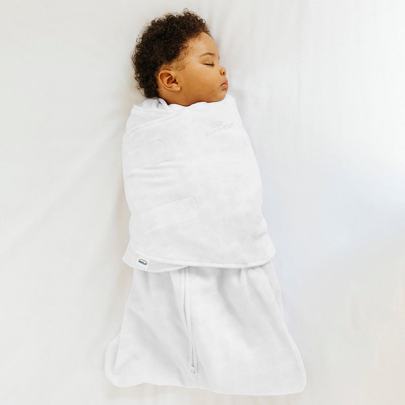 HALO SleepSack Swaddle 1.5 TOG 100% Cotton White