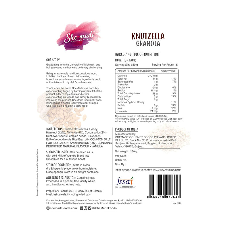 She Made  Knutzella Granola 250g
