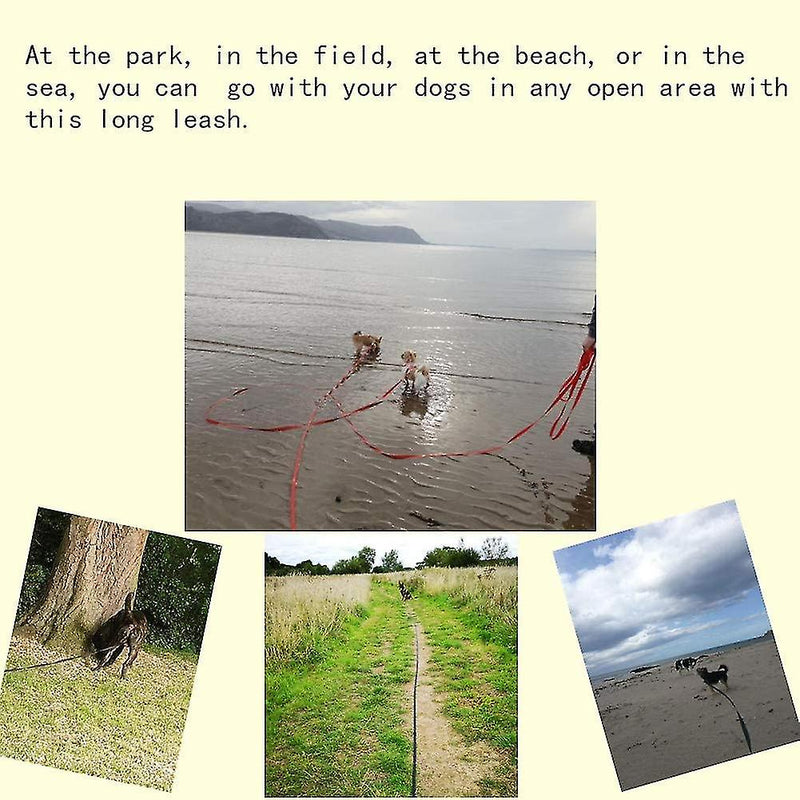 15m Adventure Leash | Extra Long and Secure Dog Leash (Red)