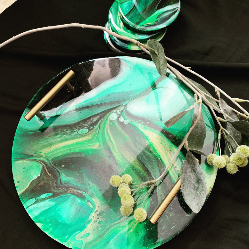 Abstract Leaves Platter