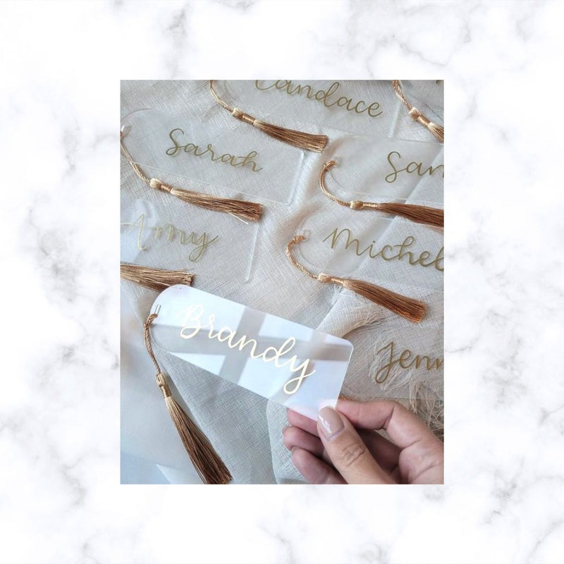 Personalized Clear Acrylic Bookmark | Planner Bookmark | Journal Bookmark | Teachers Gift | Christmas Gift