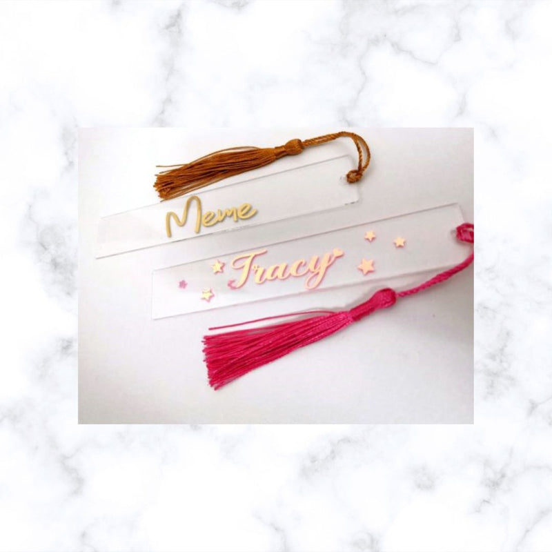Personalized Clear Acrylic Bookmark | Planner Bookmark | Journal Bookmark | Teachers Gift | Christmas Gift
