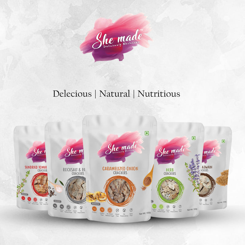 She Made Caramelized Onion Crackers 150g