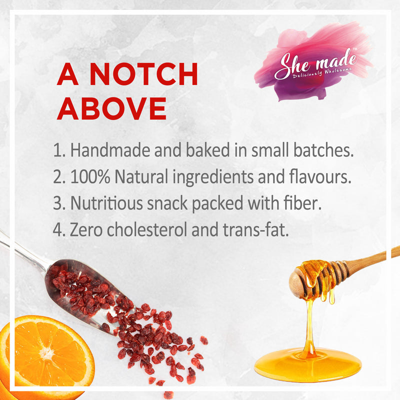 She Made Cranberry Orange Biscotti 150g