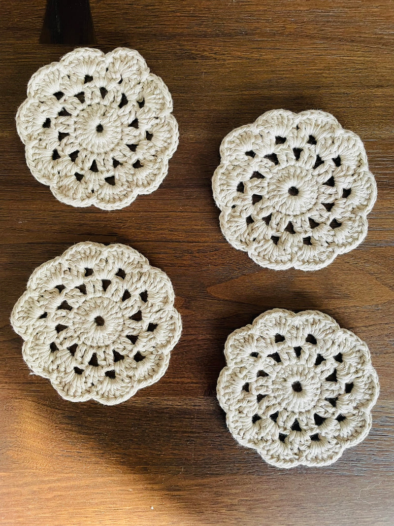 Dholpur Flower Coasters (set of 4)