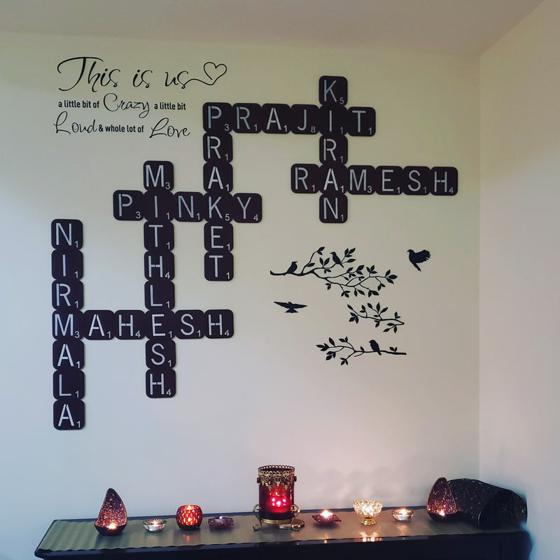 SCRABBLE TILE WALL ART