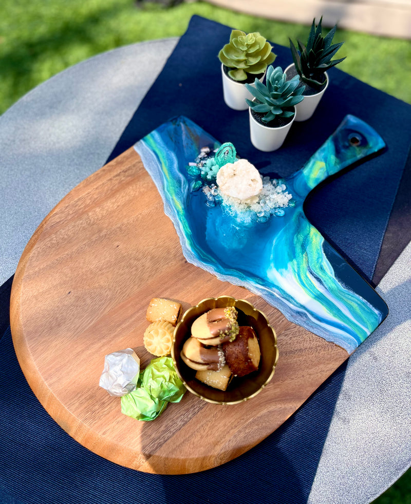 Druzy Ocean Serving Board
