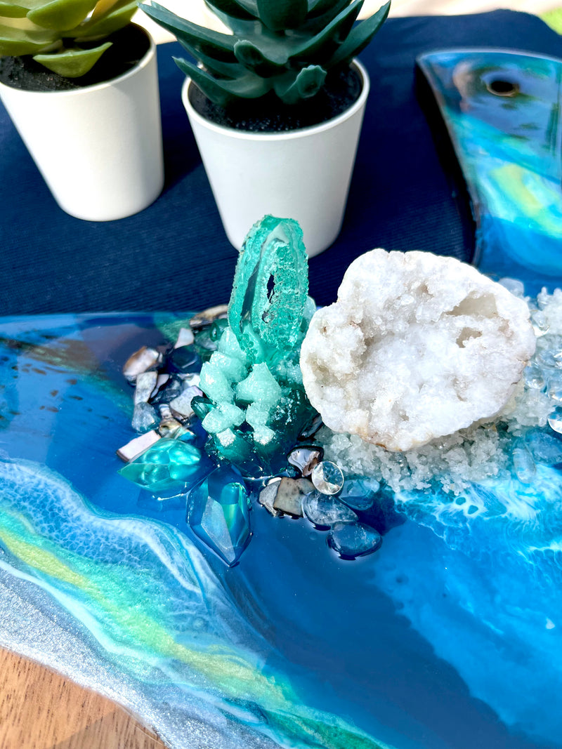 Druzy Ocean Serving Board