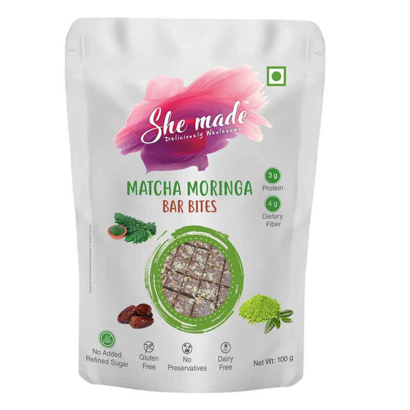 She Made Matcha Moringa Bar Bites  100g