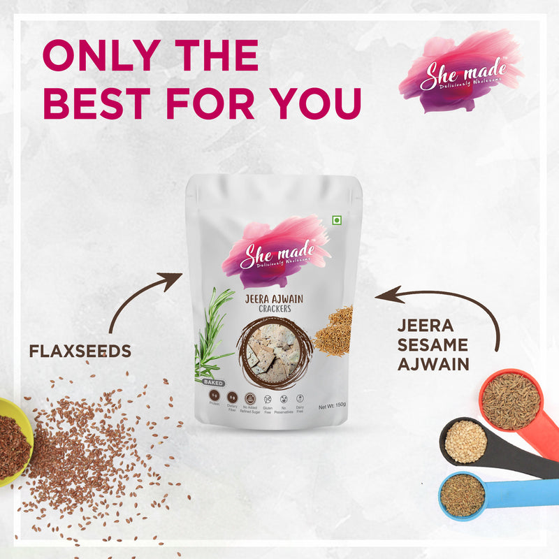 She Made Jeera ajwain Crackers 150g