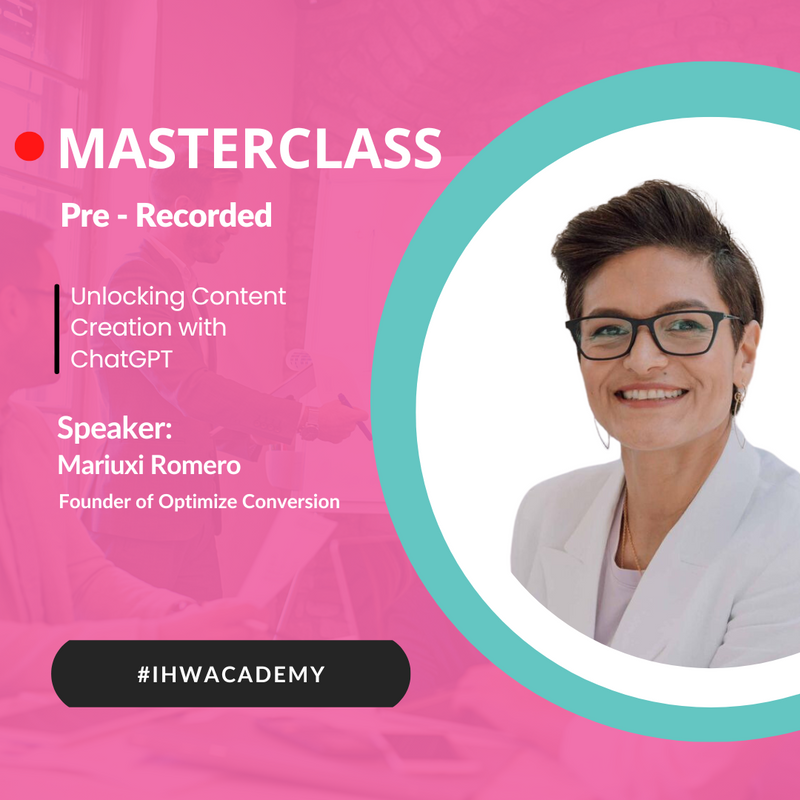 Unlocking Content Creation with ChatGPT- Pre-Recorded Session by Mariuxi Romero