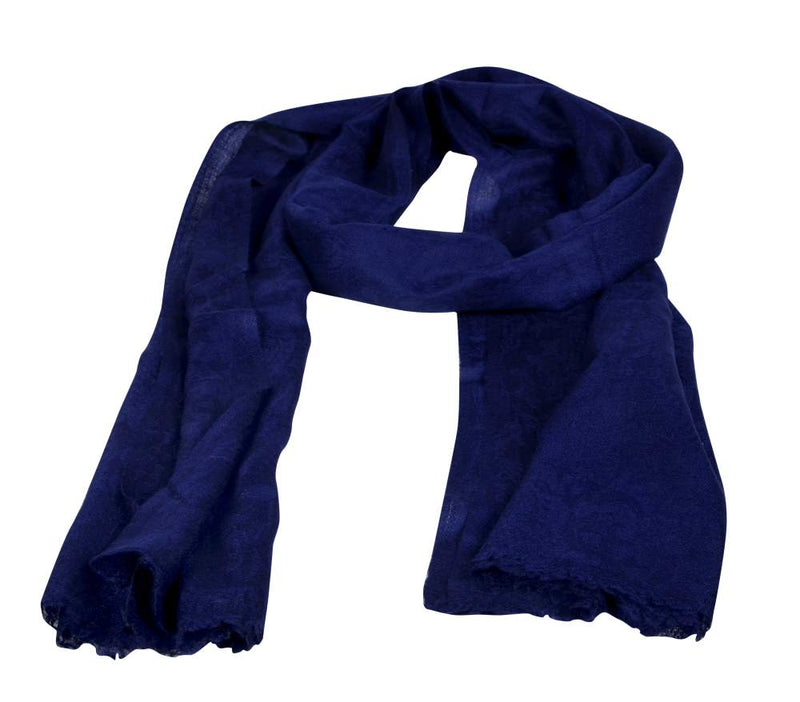 Midnight Blue Pure Pashmina Stole  - Unisex