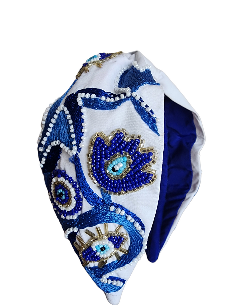 Floral Embroidery Handmade Headband  - Style Bazaar