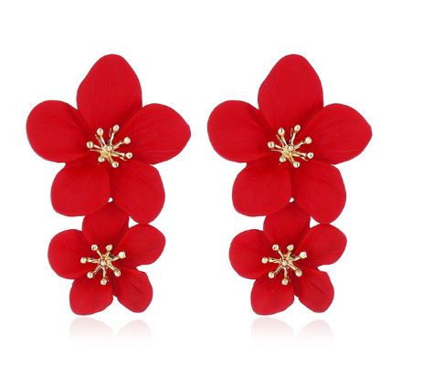Double layer Flower Earrings