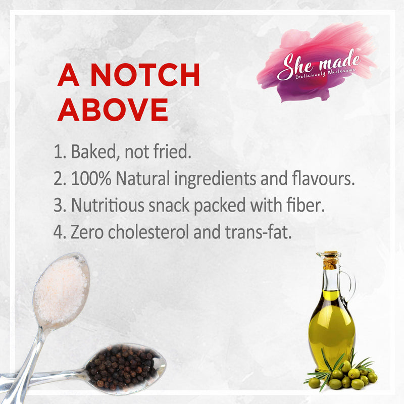 She Made Rocksalt & Pepper Crackers 150g