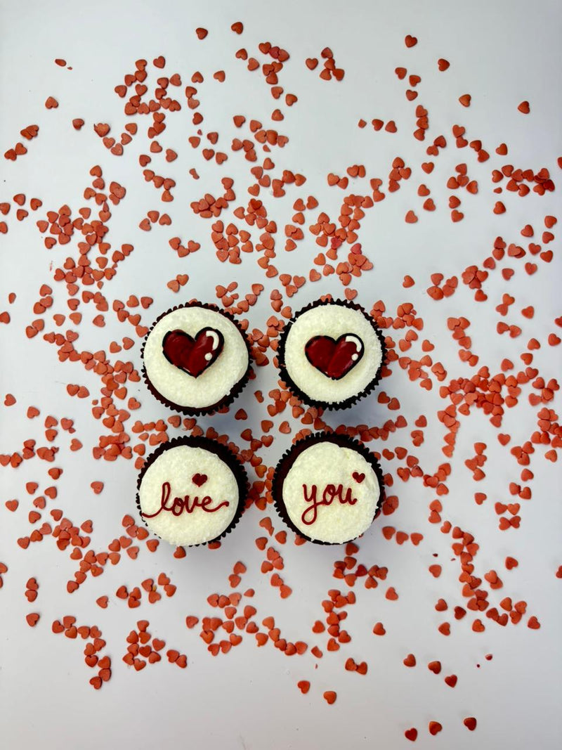 Full of Love Cupcakes box of 4