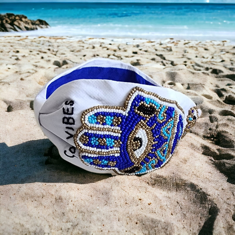 Handmade Hamsa Hand Headband