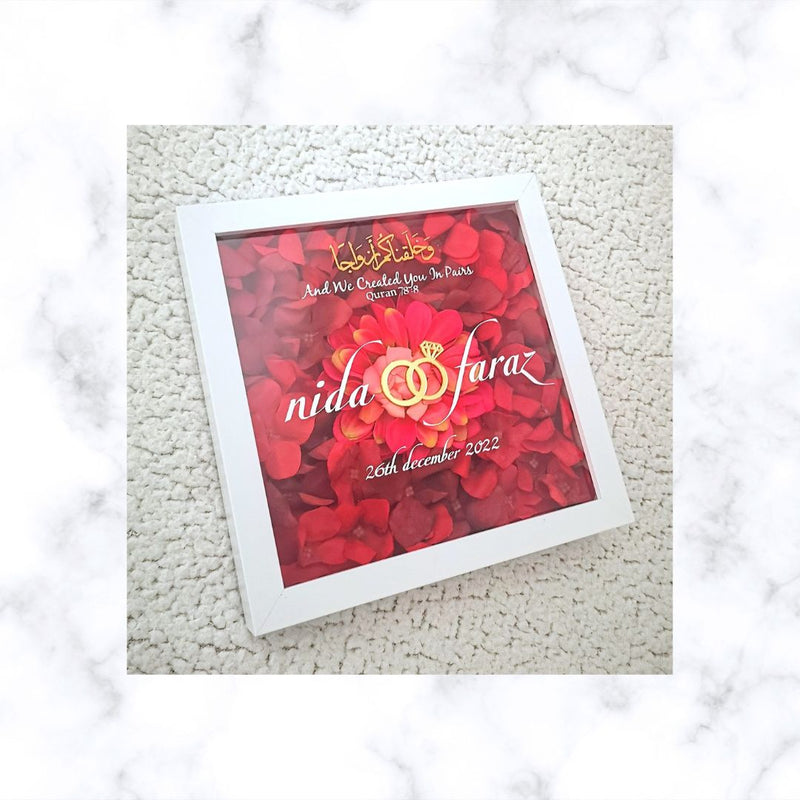 Personalized "And We Created You In Pairs" Wedding & Nikah Frame