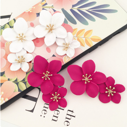 Double layer Flower Earrings