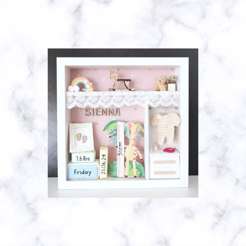 Personalized Baby Gift | Baby Shower Gift | Christening Gift | Nursery Decor | Birth Details Frame