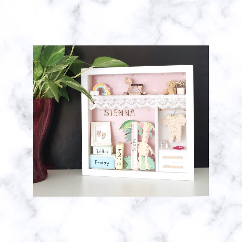 Personalized Baby Gift | Baby Shower Gift | Christening Gift | Nursery Decor | Birth Details Frame