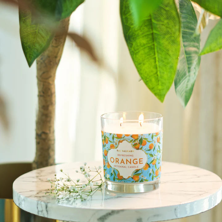 Refreshing Orange Artisanal Candle