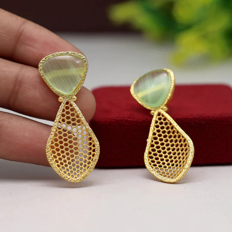 Pista Green Color Amrapali Earrings (AMPE380PGRN) - Pista Green