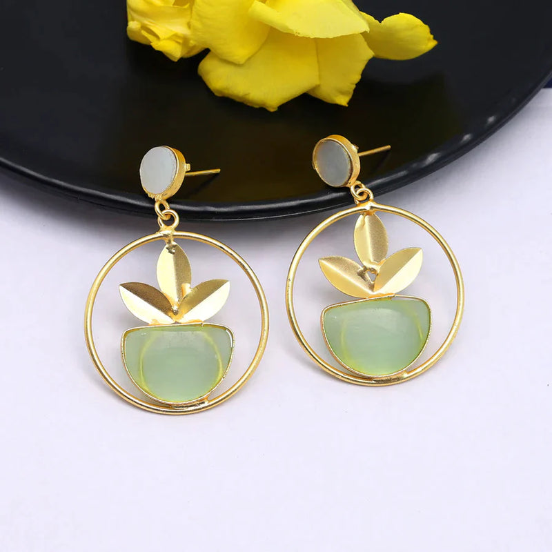 Pista Green Color Amrapali Earrings (AMPE373PGRN) - Pista Green