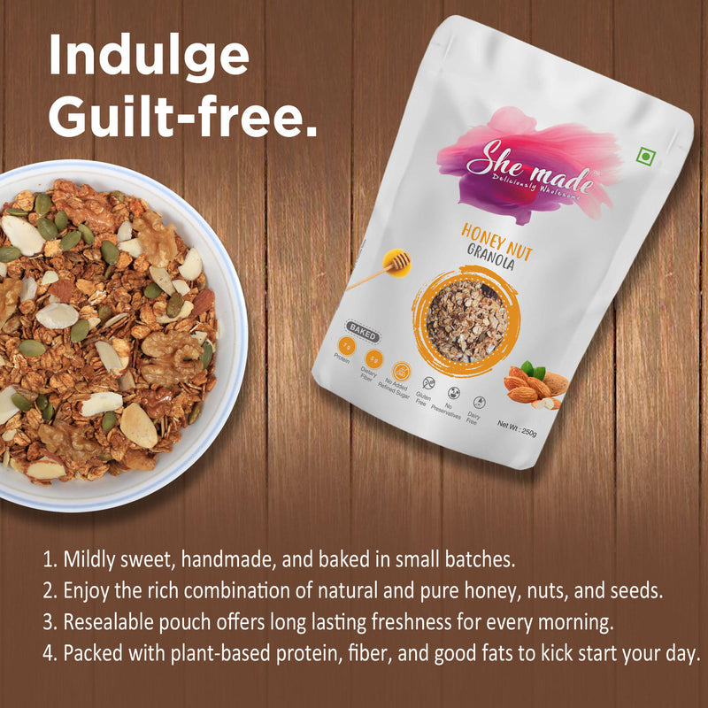 She Made Honey Nut Granola  250g