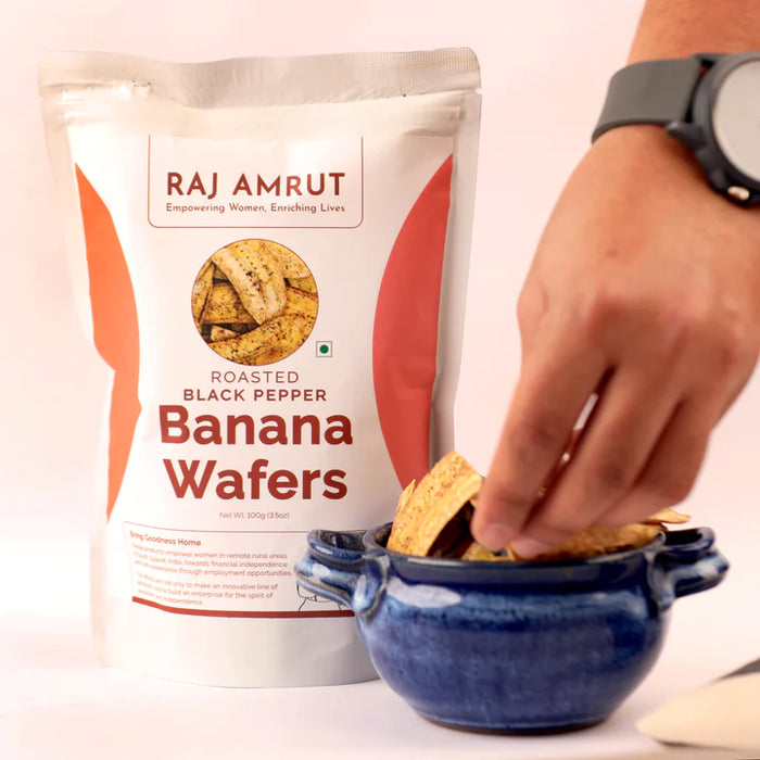 Roasted Black Pepper Wafers (100g)