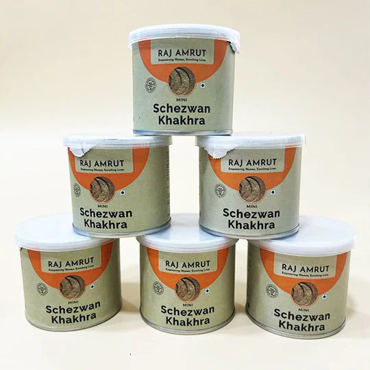 Mini Schezwan Khakhra Cans (Pack of 4)