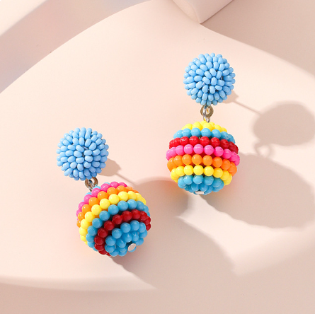 Multicolor Beads Earrings