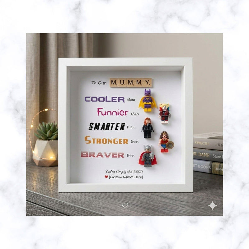 The "Real-Life Heroine" Shadow Box | Custom Superhero Gift for Her