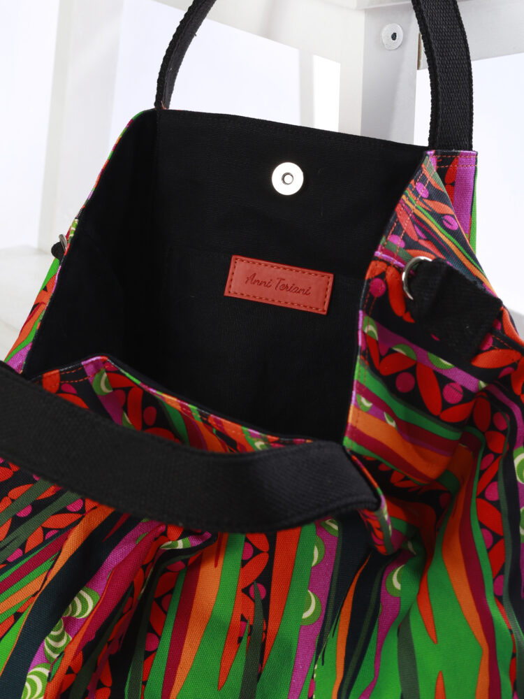 COTTON CANVAS TOTE BAG LL "FUN BAMBOOS"