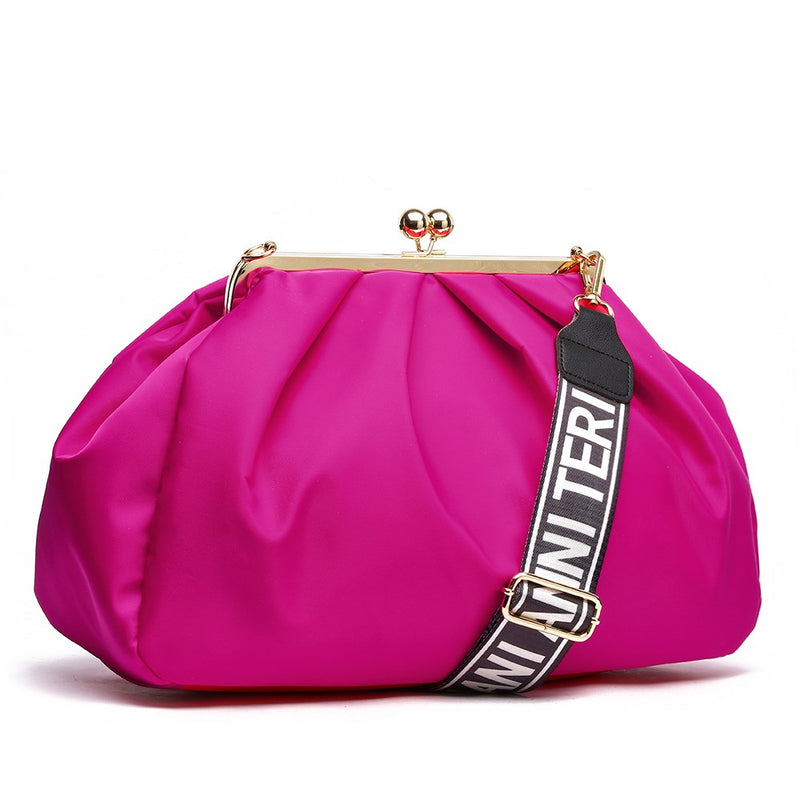 Anni Teriani Frame Clutch JC Pink Big With Printed Strap