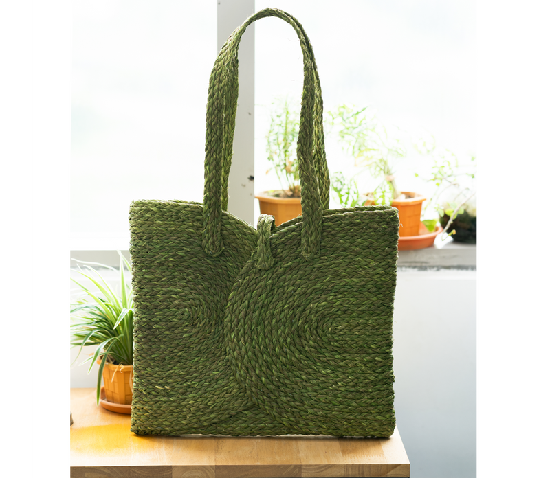 Multi Utility Cloth Lining Bag of Sabai Grass