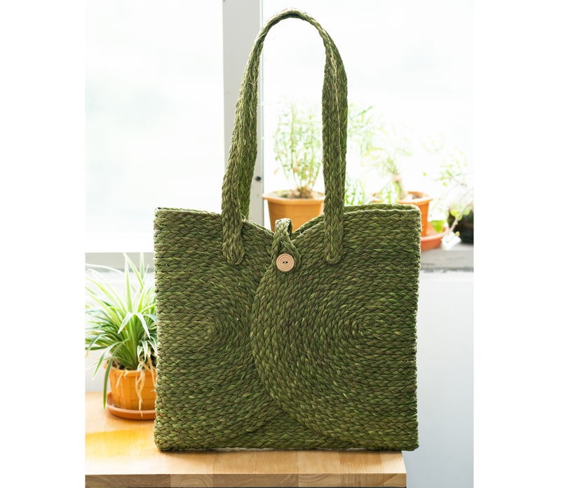 Multi Utility Cloth Lining Bag of Sabai Grass