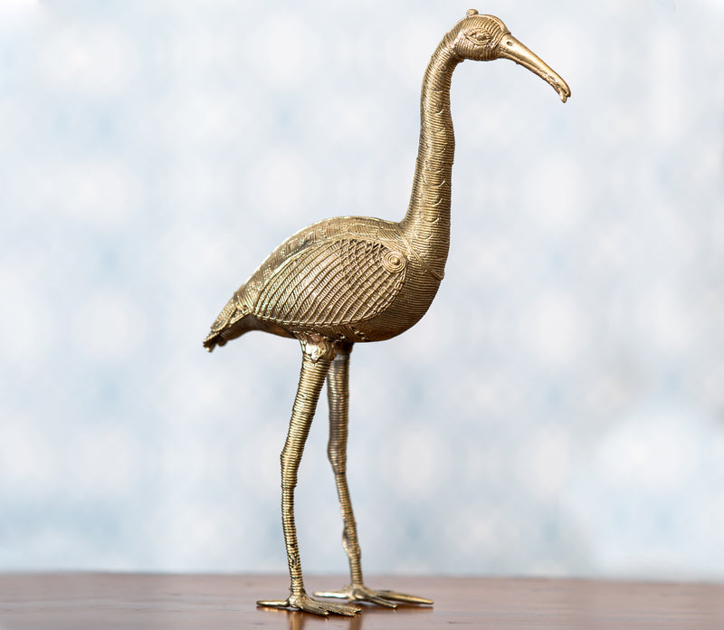 Authentic Dokra Art From Odisha - Swan Pair Big