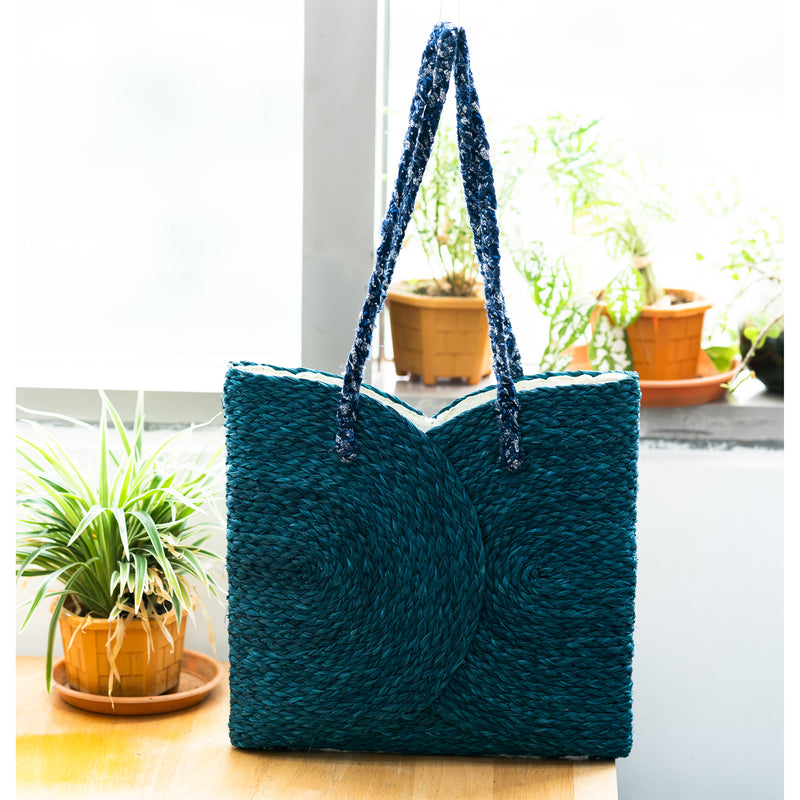 Multi Utility Cloth Lining Bag Of Sabai Grass