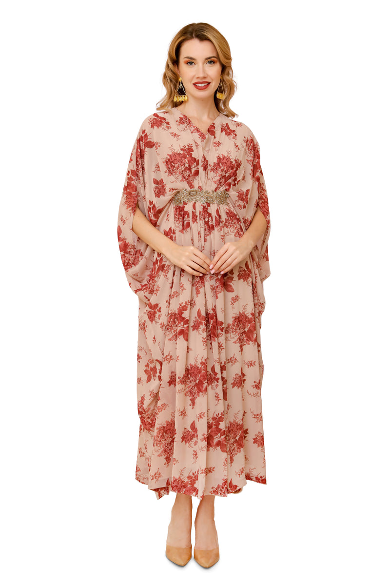 Beige kaftan print