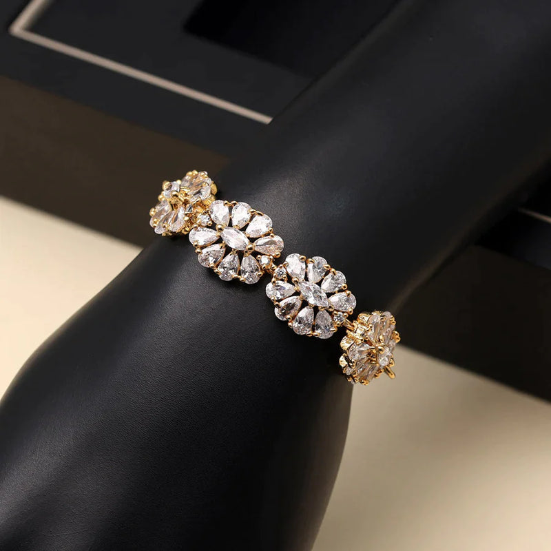 White Color American Diamond Bracelet (ADB204WHT) - White