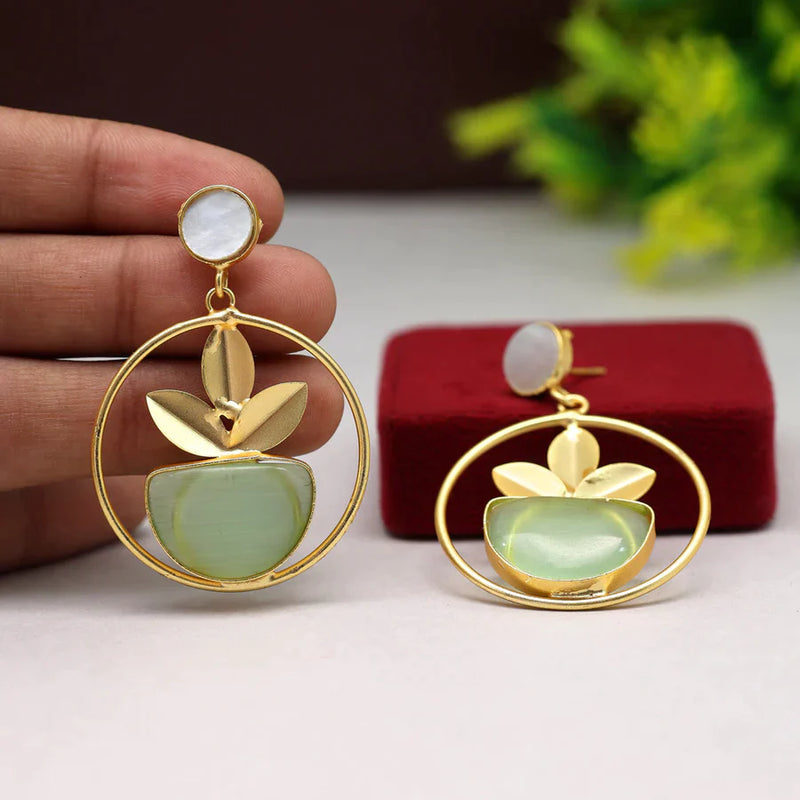 Pista Green Color Amrapali Earrings (AMPE373PGRN) - Pista Green