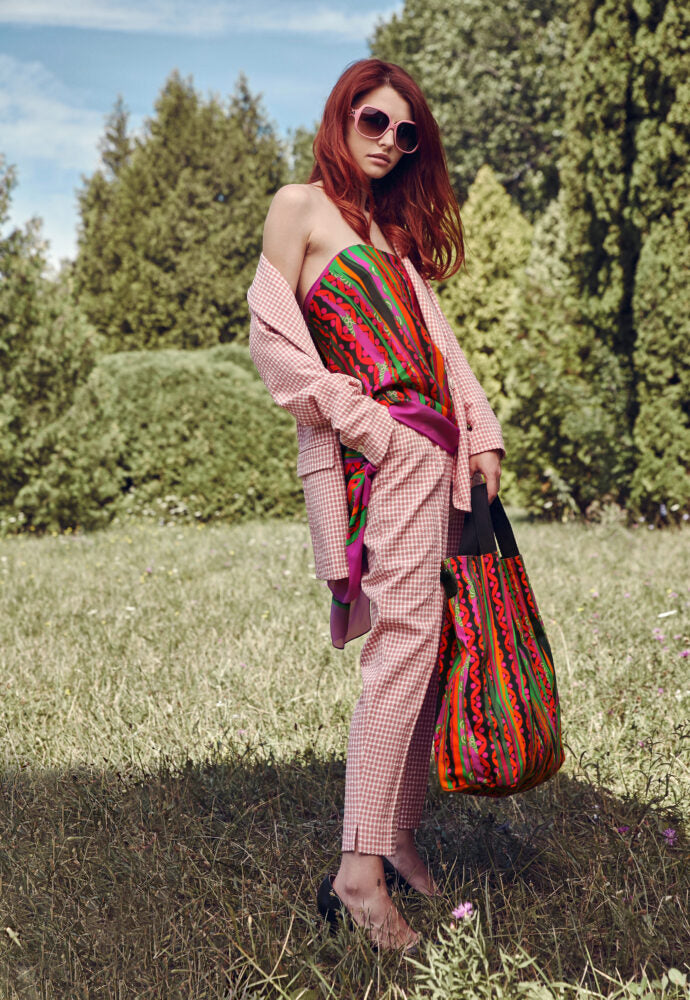 COTTON CANVAS TOTE BAG LL "FUN BAMBOOS"