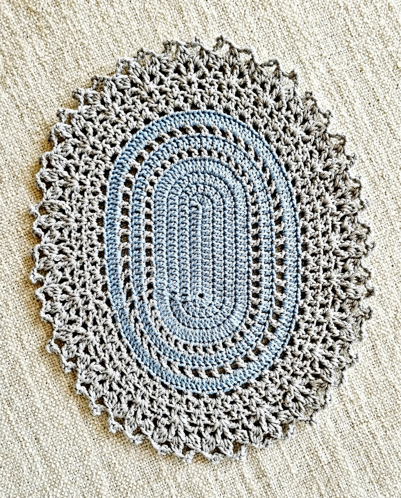 Ice Oval Placemat - One Piece Available