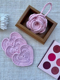 Self Love Collection - rose loofah and heart face pads